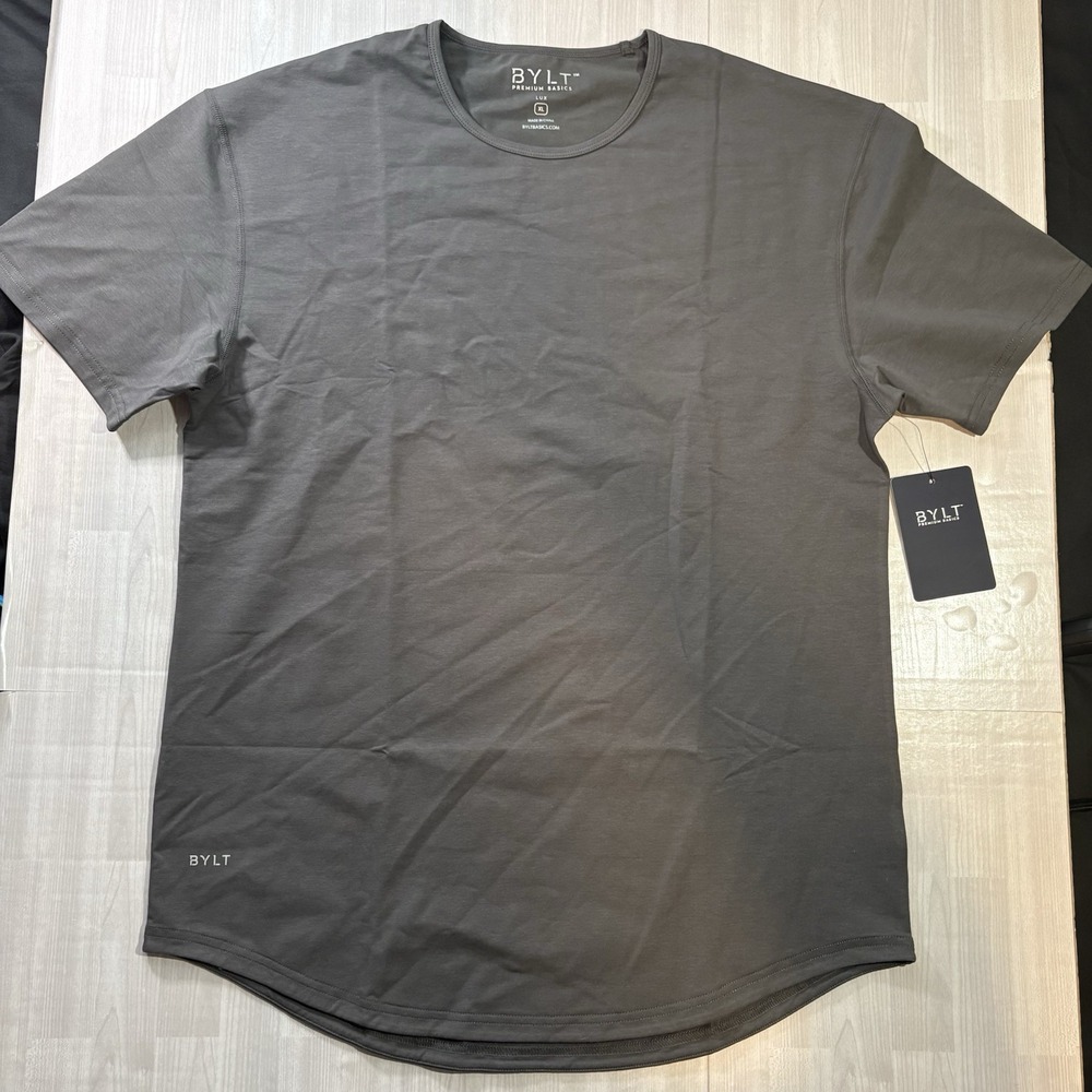 BYLT Drop Cut Lux T-Shirt Gray Men's Premium Basics NWT XL